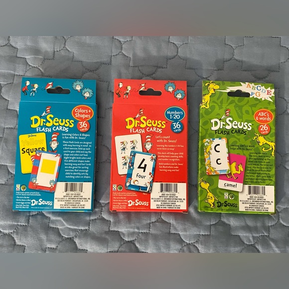 Dr. Seuss Flash Cards 3-Pack Set - Colors & Shapes, Numbers 1-20, ABC’s & Words - Picture 2 of 8